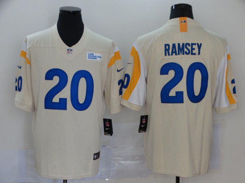 Men Los Angeles Rams #20 Ramsey Cream Nike Vapor Untouchable Stitched Limited NFL Jerseys